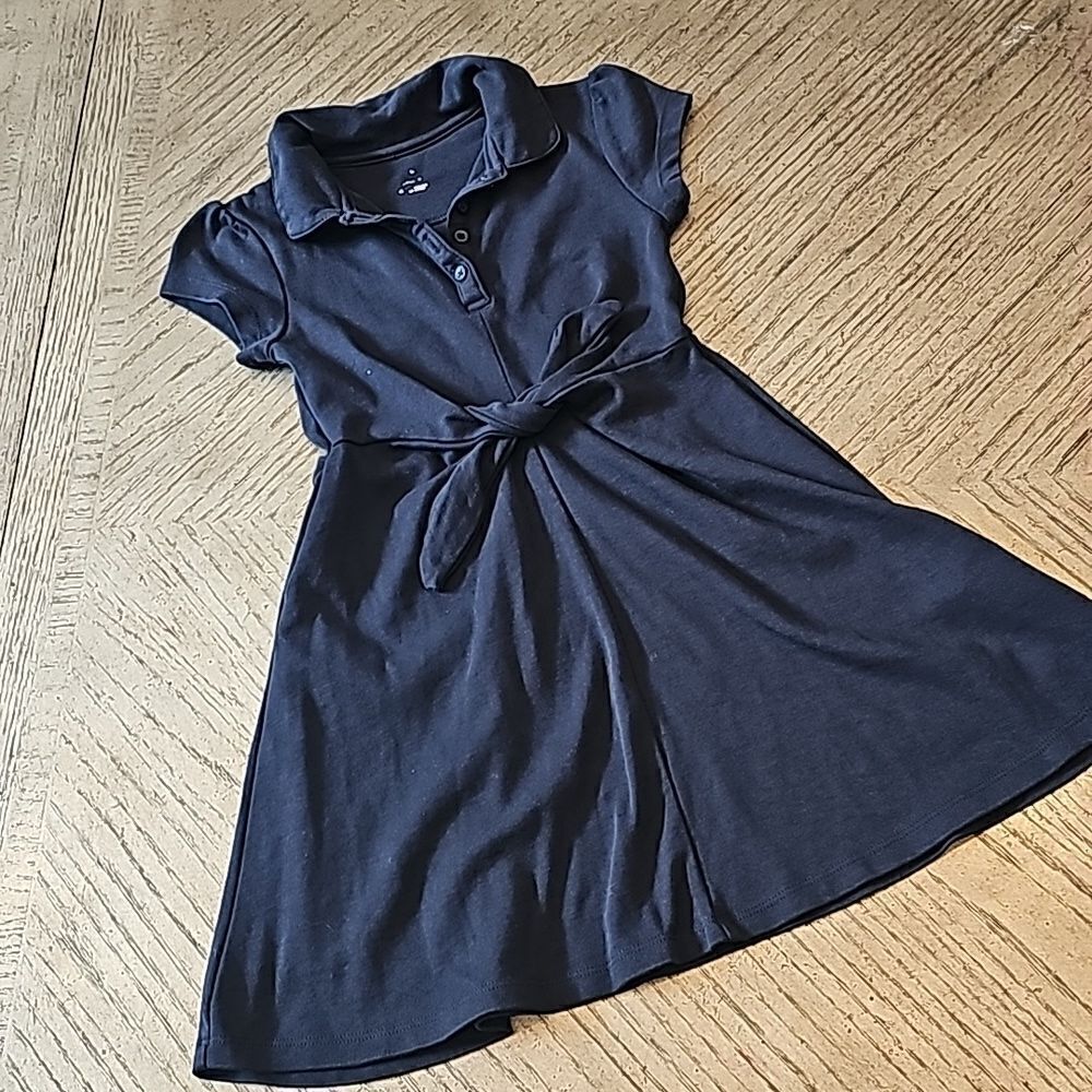 Girls Navy polo dress size 7/8